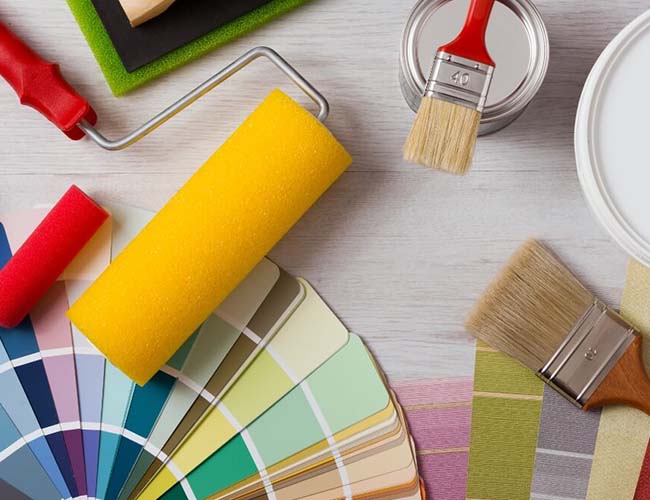Paint brushes and colour wheels for decorating | featured image for Services.